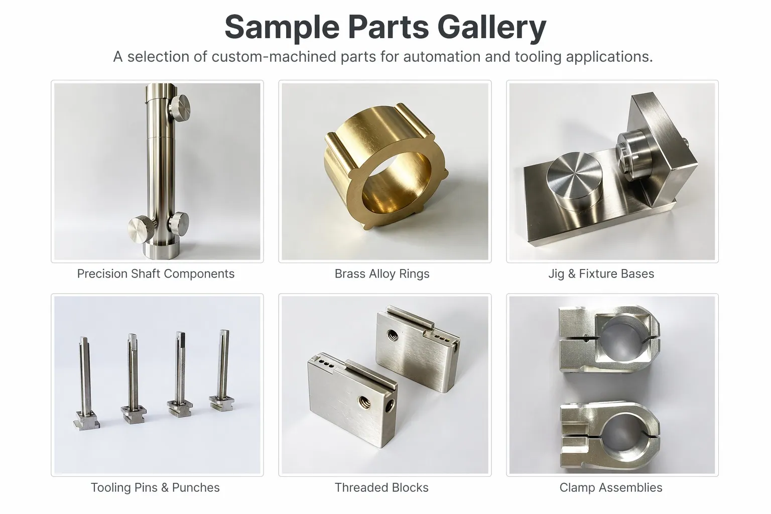 Precision parts showcase